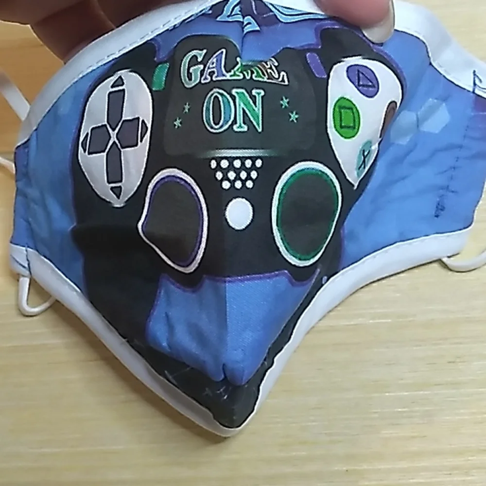 4 pack Kids game themed masks with wire in the nose